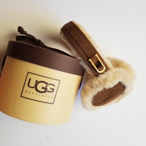 UGG Accessories - UGG Earmuffs Leather Sheepskin Brown